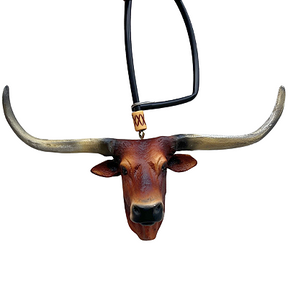 LongHorn Cabeça De Boi Para Retrovisor Pintura Fosca