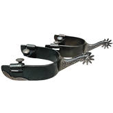 Espora Vinagre Boby 1 1/4" Preta com Detalhe e Roseta 3110 Inox