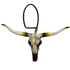 LongHorn Cabeça De Boi Para Retrovisor Pintura Fosca